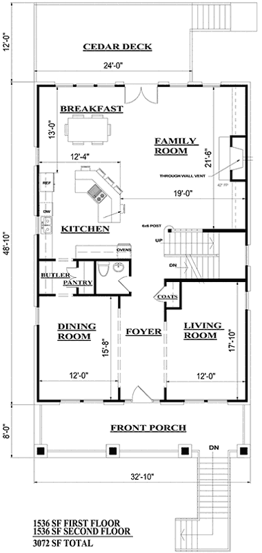 Main Floor Plan: 102-107