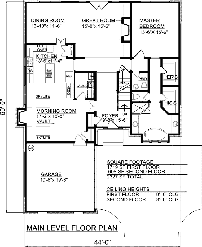 Main Floor Plan: 102-108