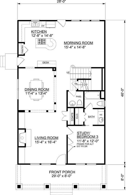 Main Floor Plan: 102-110