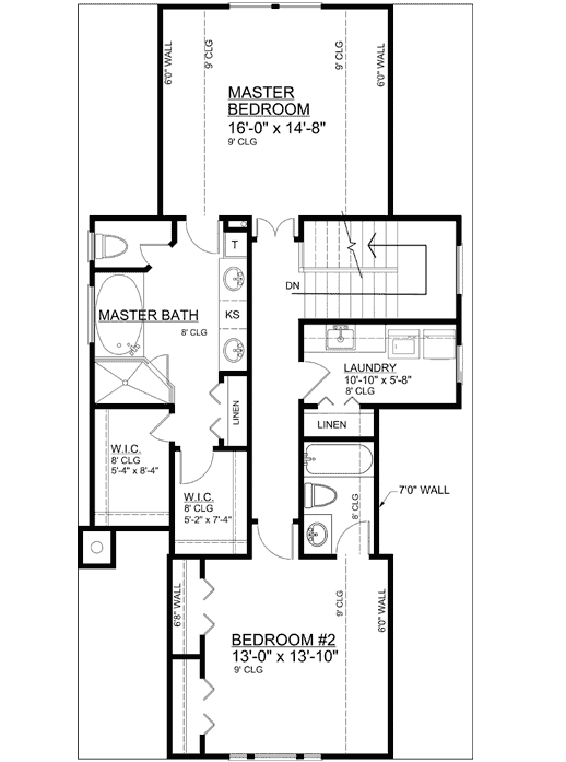 Upper/Second Floor Plan:102-110