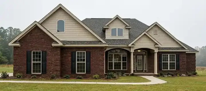 Traditional house plans 103-119 - front exterior, 1,965 sq ft, 3 bed, 2 bath house plans | Monster House Plans