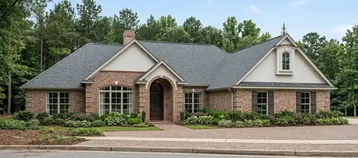Traditional house plans 103-122 - front exterior, 2,486 sq ft, 3 bed, 2 bath house plans | Monster House Plans
