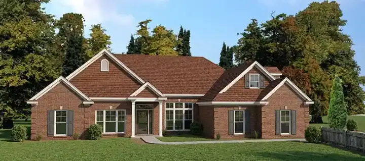 Southern house plans 103-126 - front exterior, 2,346 sq ft, 4 bed, 3 bath house plans | Monster House Plans