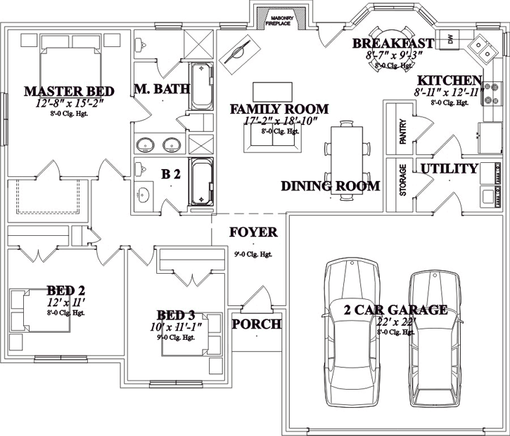 Main Floor Plan: 103-130