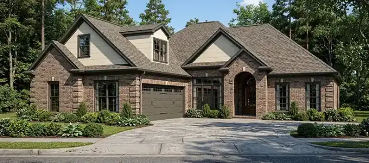 Traditional house plans 103-134 - front exterior, 1,993 sq ft, 3 bed, 2 bath house plans | Monster House Plans