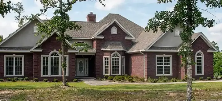 Southern house plans 103-136 - front exterior, 2,444 sq ft, 4 bed, 2 bath house plans | Monster House Plans
