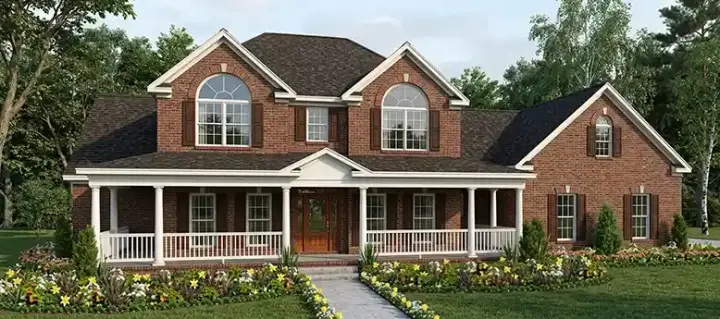 Southern house plans 103-141 - front exterior, 2,859 sq ft, 4 bed, 3 bath house plans | Monster House Plans