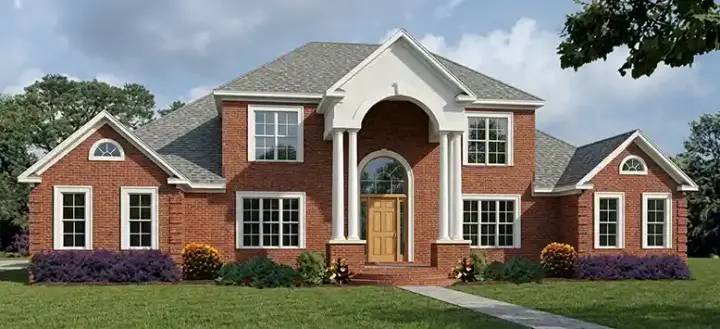 Southern house plans 103-146 - front exterior, 3,392 sq ft, 4 bed, 4 bath house plans | Monster House Plans