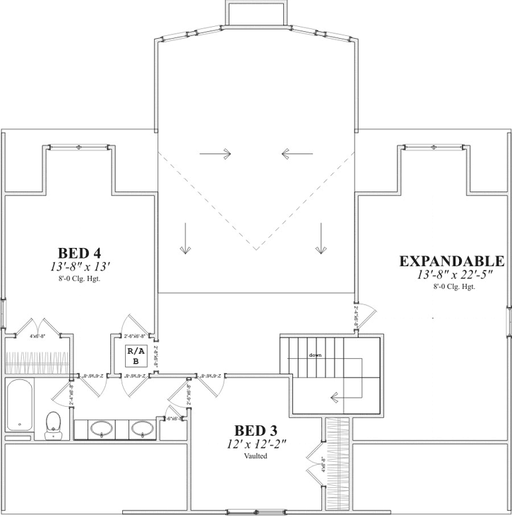 Upper/Second Floor Plan: 103-154