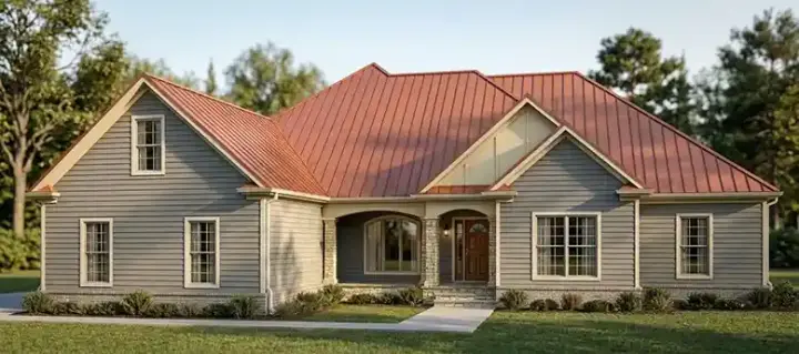 Traditional house plans 103-156 - front exterior, 2,802 sq ft, 5 bed, 3 bath house plans | Monster House Plans