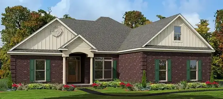 Traditional house plans 103-164 - front exterior, 1,938 sq ft, 3 bed, 3 bath house plans | Monster House Plans