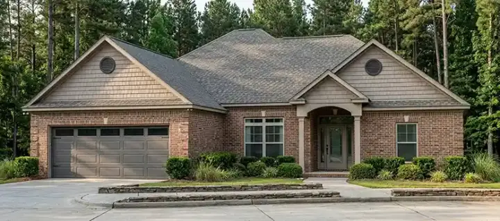 Traditional house plans 103-165 - front exterior, 1,866 sq ft, 4 bed, 2 bath house plans | Monster House Plans
