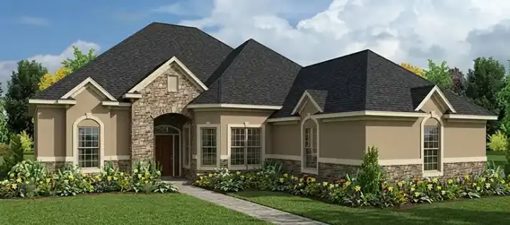 Traditional house plans 103-170 - front exterior, 2,272 sq ft, 3 bed, 2 bath house plans | Monster House Plans