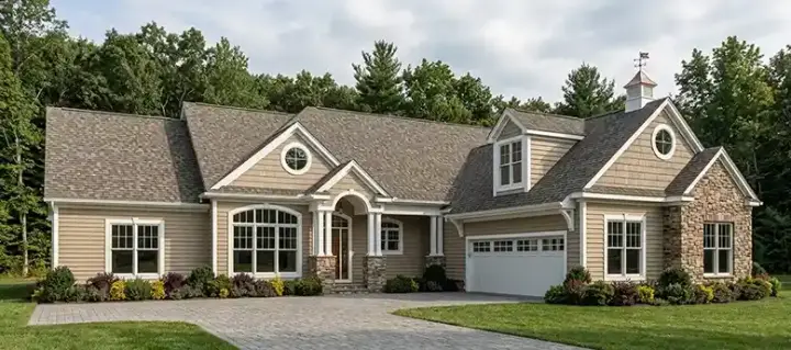 Traditional house plans 103-179 - front exterior, 2,910 sq ft, 3 bed, 3 bath house plans | Monster House Plans