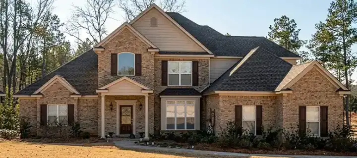 Traditional house plans 103-185 - front exterior, 3,576 sq ft, 4 bed, 2 bath house plans | Monster House Plans