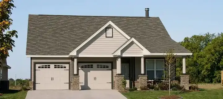 Craftsman house plans 103-195 - front exterior, 1,336 sq ft, 2 bed, 2 bath house plans | Monster House Plans