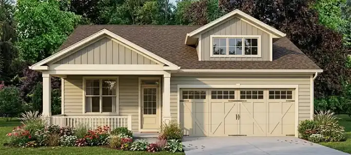 Country house plans 103-214 - front exterior, 1,859 sq ft, 3 bed, 2 bath house plans | Monster House Plans