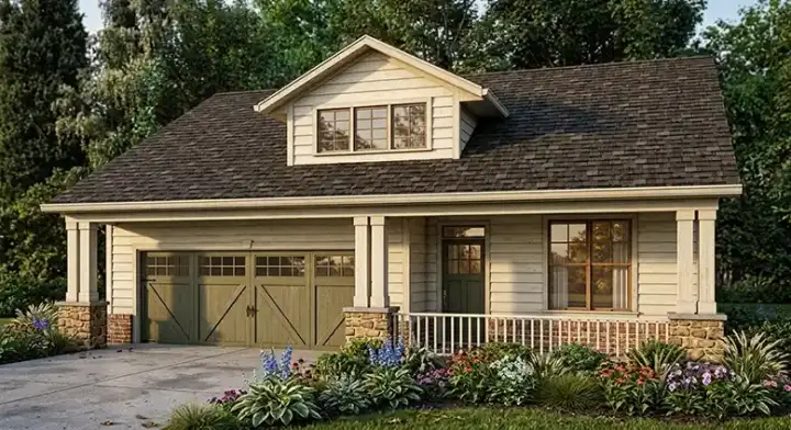 Craftsman house plans 103-215 - front exterior, 1,817 sq ft, 3 bed, 2 bath house plans | Monster House Plans