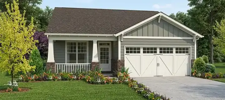 Craftsman house plans 103-226 - front exterior, 1,389 sq ft, 2 bed, 2 bath house plans | Monster House Plans