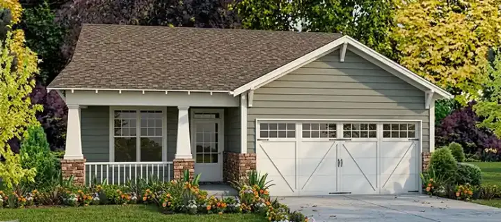 Craftsman house plans 103-232 - front exterior, 1,390 sq ft, 2 bed, 2 bath house plans | Monster House Plans