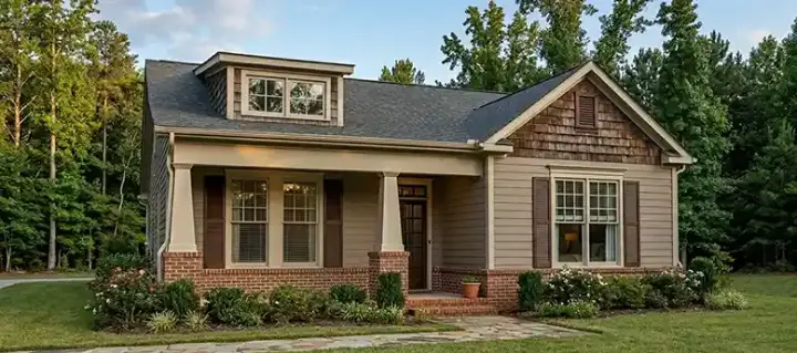 Craftsman house plans 103-285 - front exterior, 1,367 sq ft, 2 bed, 2 bath house plans | Monster House Plans