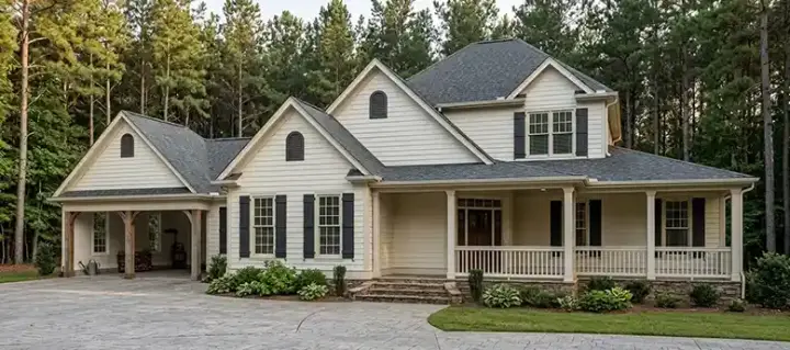 Country house plans 103-290 - front exterior, 2,766 sq ft, 4 bed, 2 bath house plans | Monster House Plans