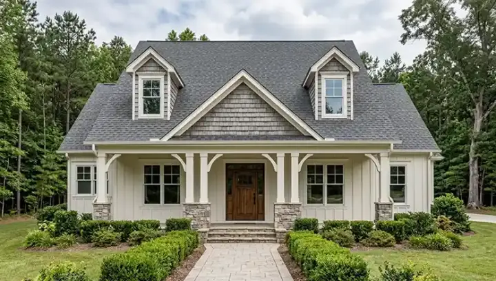 Cottage house plans 103-296 - front exterior, 2,623 sq ft, 4 bed, 3 bath house plans | Monster House Plans