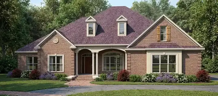 Southern house plans 103-298 - front exterior, 2,726 sq ft, 3 bed, 3 bath house plans | Monster House Plans
