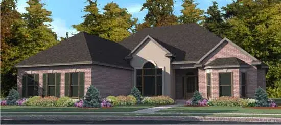 Traditional house plans 103-304 - front exterior, 2,330 sq ft, 4 bed, 3 bath house plans | Monster House Plans