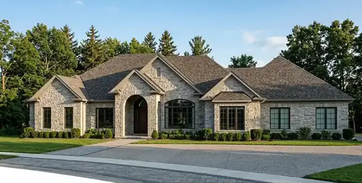 Southwest house plans 103-328 - front exterior, 2,804 sq ft, 4 bed, 2 bath house plans | Monster House Plans