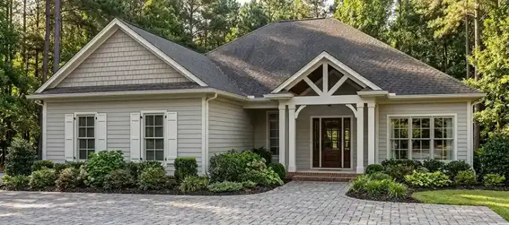 Traditional house plans 103-333 - front exterior, 1,692 sq ft, 3 bed, 2 bath house plans | Monster House Plans