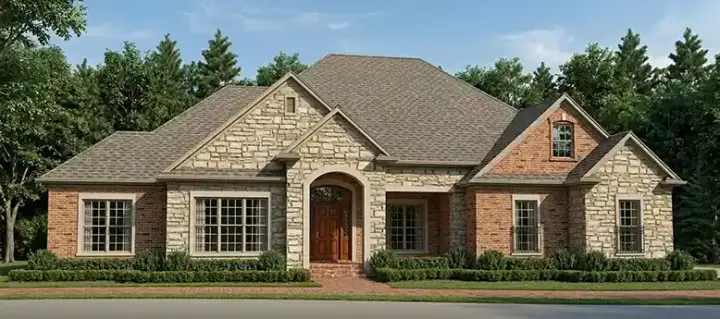 Traditional house plans 103-344 - front exterior, 2,662 sq ft, 4 bed, 3 bath house plans | Monster House Plans