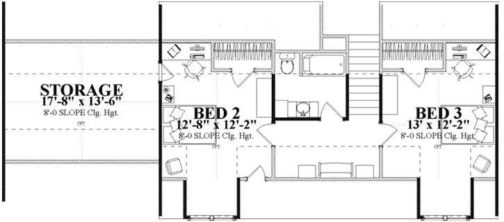 Upper/Second Floor Plan: 103-350