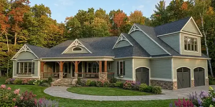 Ranch house plans 103-361 - front exterior, 3,267 sq ft, 3 bed, 3 bath house plans | Monster House Plans