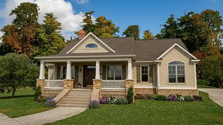 Country house plans 103-366 - front exterior, 1,978 sq ft, 3 bed, 2 bath house plans | Monster House Plans