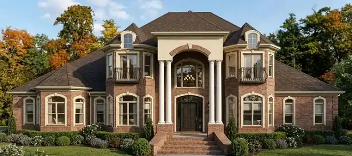 Mediterranean house plans 103-369 - front exterior, 6,129 sq ft, 4 bed, 4 bath house plans | Monster House Plans
