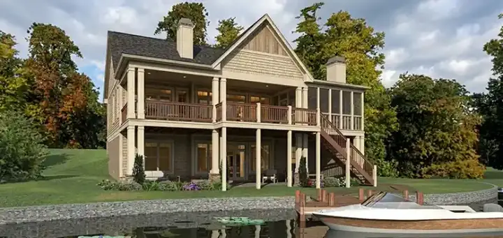 Traditional house plans 103-371 - front exterior, 2,805 sq ft, 4 bed, 4 bath house plans | Monster House Plans