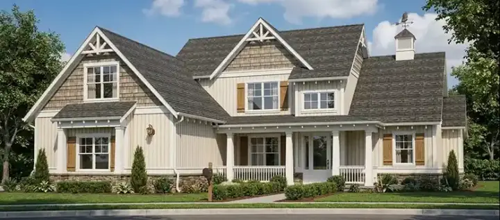 Craftsman house plans 103-377 - front exterior, 2,009 sq ft, 3 bed, 2 bath house plans | Monster House Plans