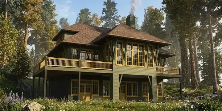 Contemporary house plans 103-382 - front exterior, 3,658 sq ft, 5 bed, 4 bath house plans | Monster House Plans
