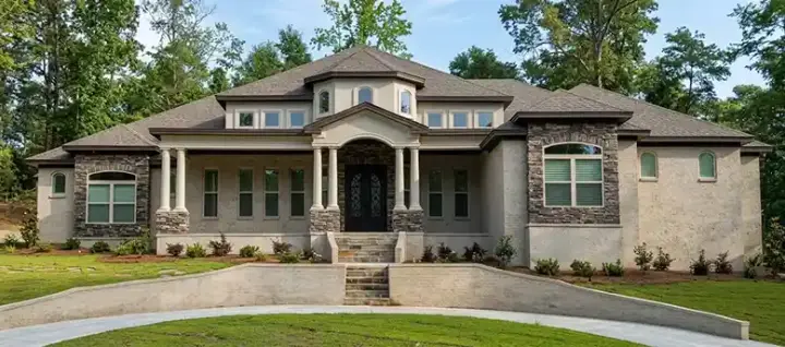 Mediterranean house plans 103-388 - front exterior, 3,599 sq ft, 4 bed, 4 bath house plans | Monster House Plans