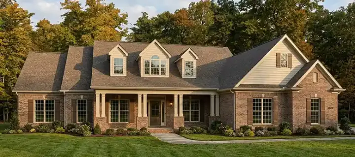 Country house plans 103-392 - front exterior, 4,010 sq ft, 4 bed, 4 bath house plans | Monster House Plans
