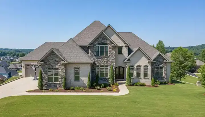 Traditional house plans 103-405 - front exterior, 3,880 sq ft, 5 bed, 3 bath house plans | Monster House Plans
