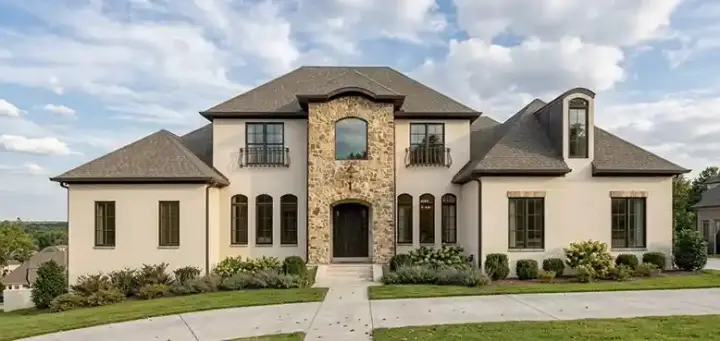 Mediterranean house plans 103-434 - front exterior, 5,183 sq ft, 5 bed, 4 bath house plans | Monster House Plans