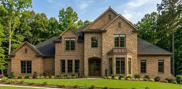 Traditional house plans 103-437 - front exterior, 3,851 sq ft, 5 bed, 4 bath house plans | Monster House Plans