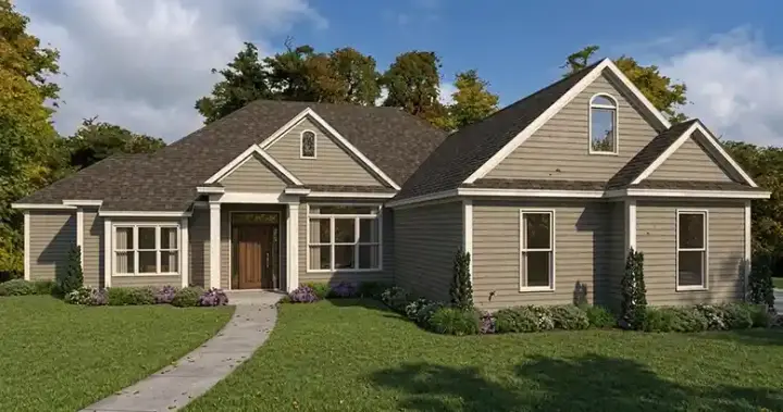 Traditional house plans 103-439 - front exterior, 2,784 sq ft, 4 bed, 3 bath house plans | Monster House Plans
