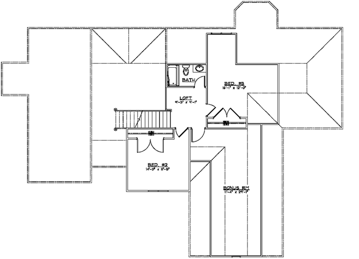 Upper/Second Floor Plan: 104-101