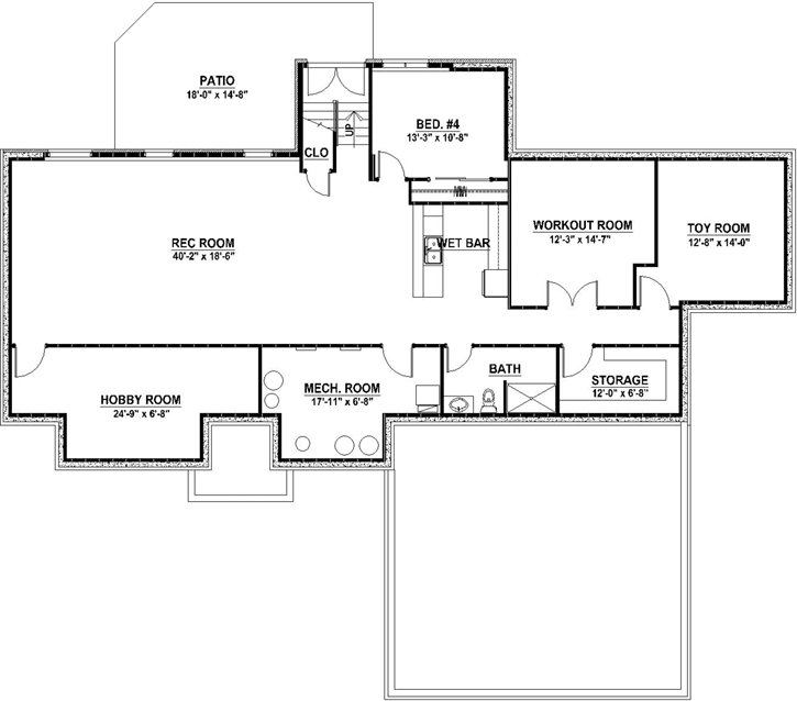 Lower Floor Plan: 104-102