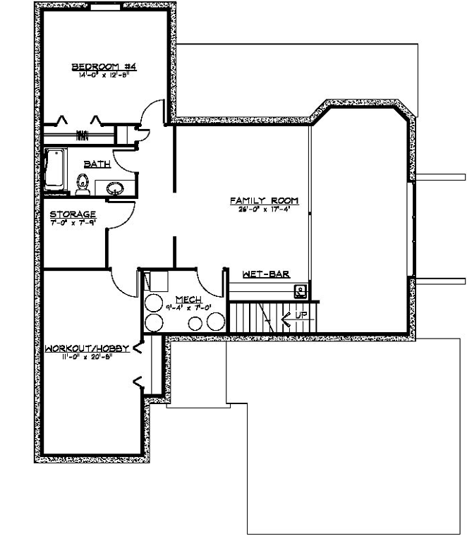 Lower Floor Plan: 104-104