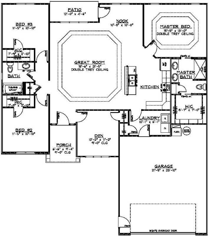 Main Floor Plan: 104-105