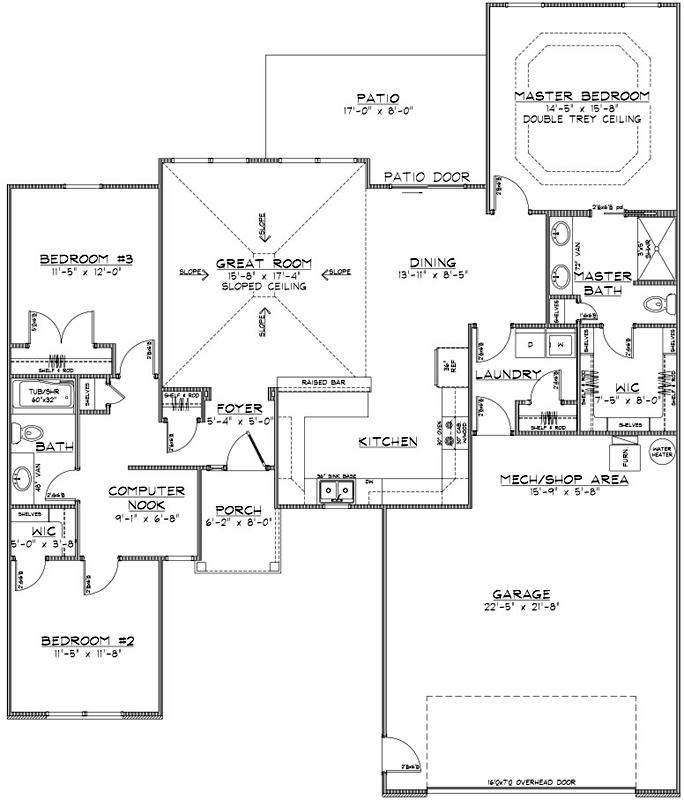 Main Floor Plan: 104-106